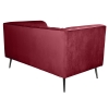 Sofa skandynawska dwuosobowa na wysokich metalowych nogach, sofa pikowana w guziki kryształowe - Kare 2-osobowa